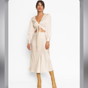 ▫️NWT Whimsy + Row Diana Skirt Sz XS Cream